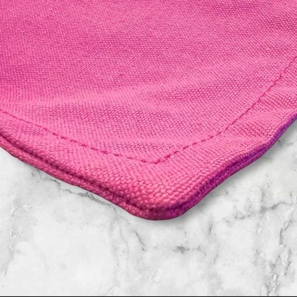 Hermès Paris Large Bora Bora Pink Cotton Canvas Flat Zip Pouch - Picture 9 of 14